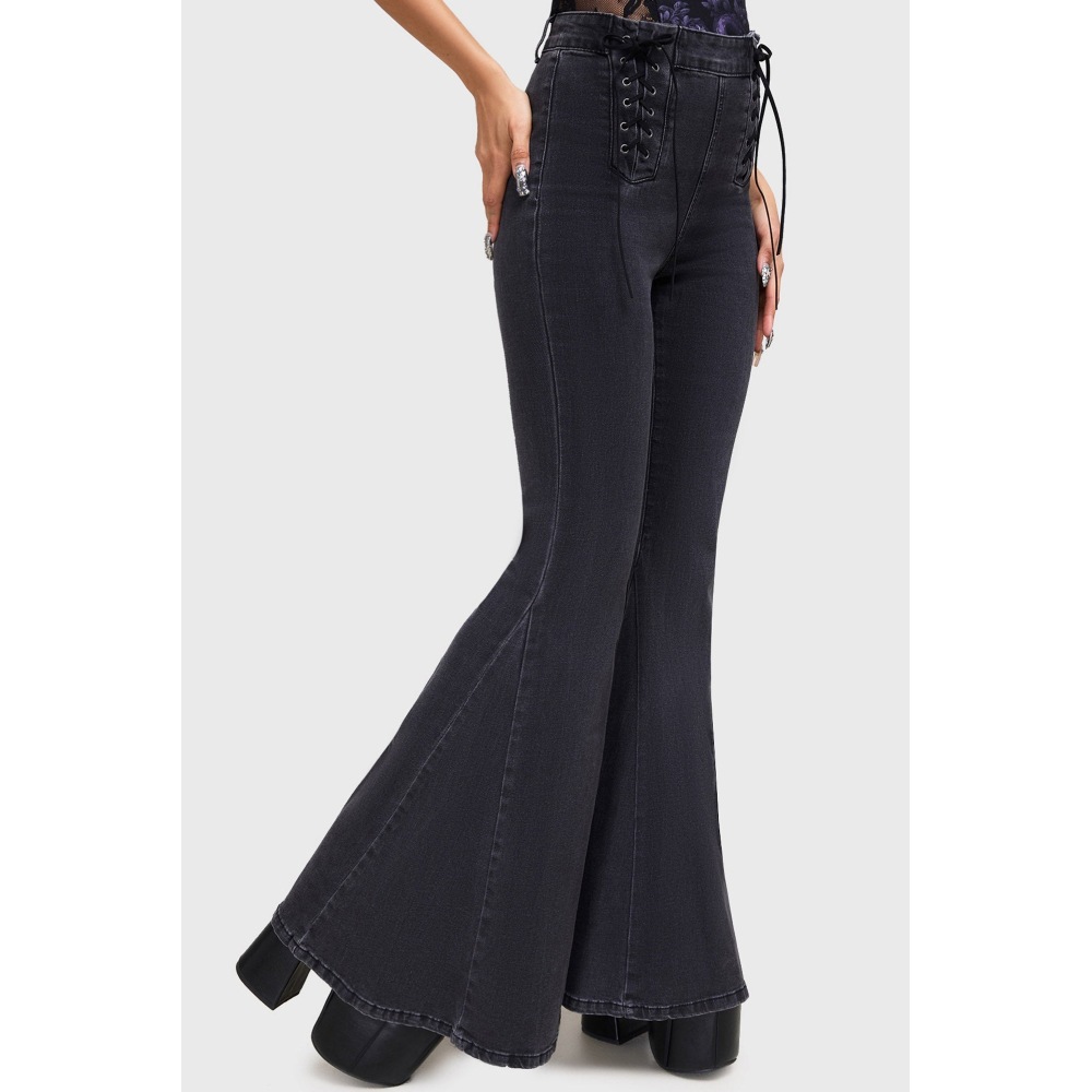 Killstar - Vipersong Flared broek - Zwart